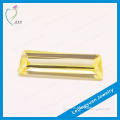 Beautiful rectangle light golden yellow cz gems stone